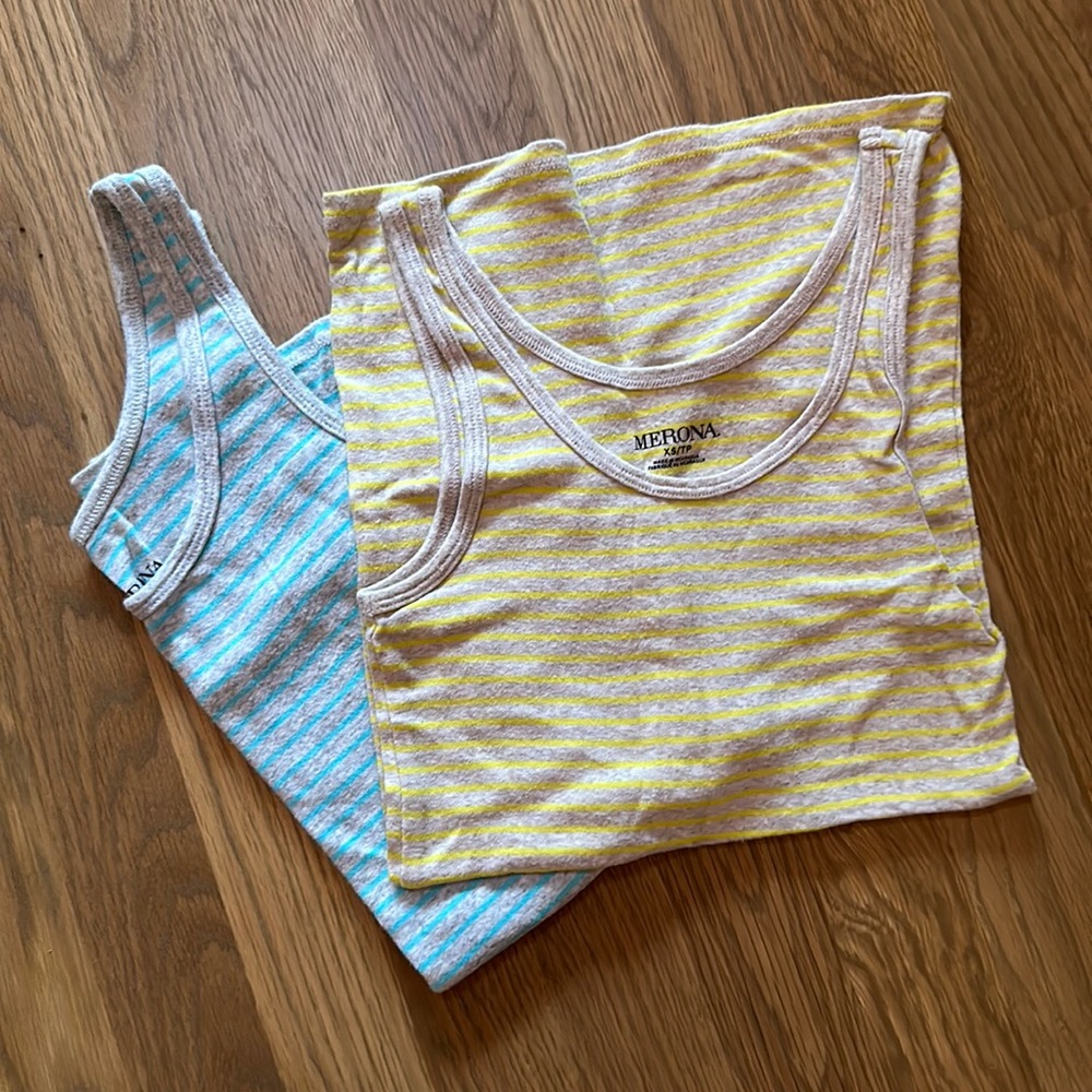 Set of 2 Striped tank tops
